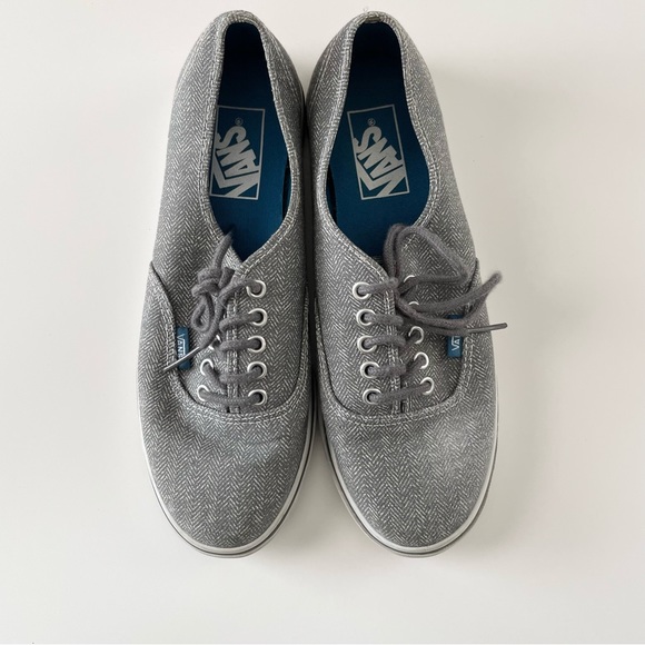 Vans Off the Wall Herringbone Low Top Grey Sneakers - 7.5 - Picture 2 of 9
